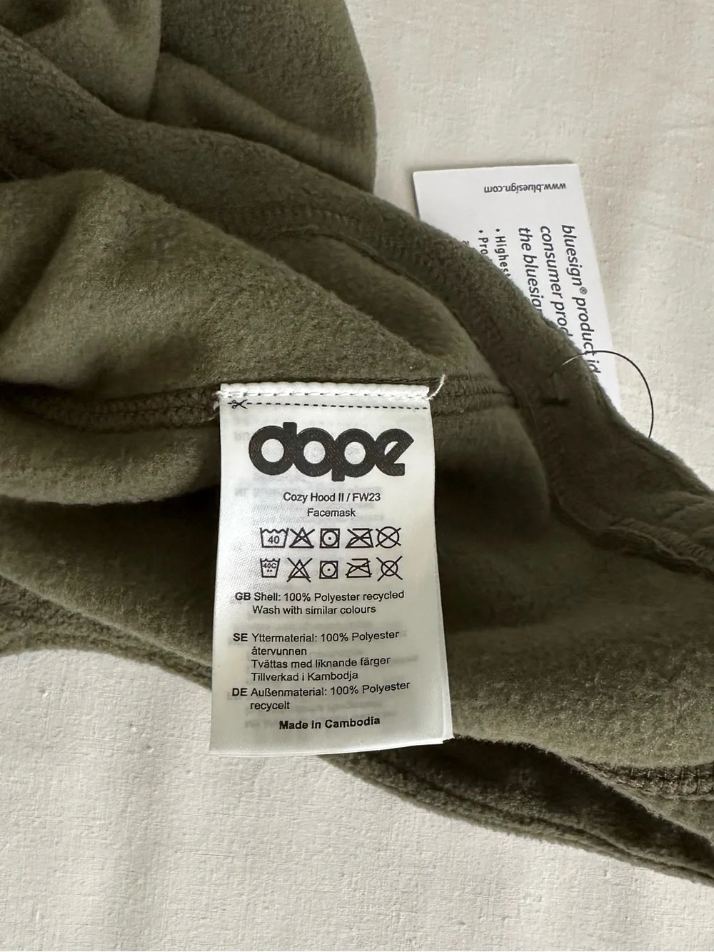 DOPE face mask and base layer